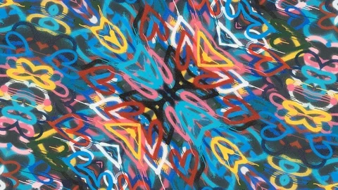 Poly Art Kaleidoscope Hypnotic Pattern Animation Footage Stock Footage 126691004