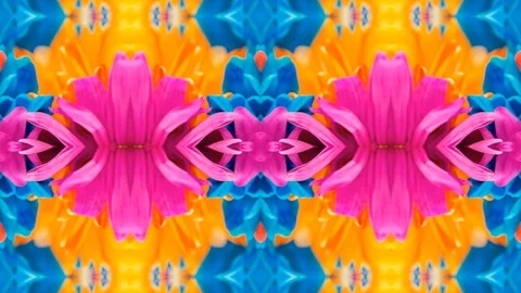 Poly Art Kaleidoscope Hypnotic Pattern Animation Footage Stock Footage 126691014