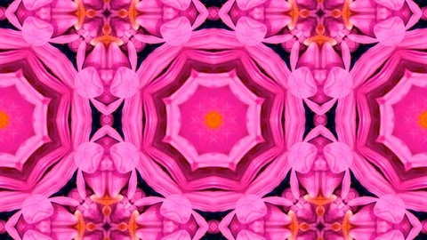 Poly Art Kaleidoscope Hypnotic Pattern Animation Footage Video stock 126691040