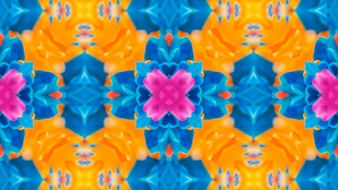 Poly Art Kaleidoscope Hypnotic Pattern Animation Footage Video stock 126691049