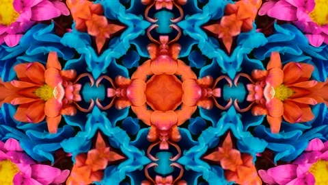Poly Art Kaleidoscope Hypnotic Pattern Animation Footage Stock Footage 126691063