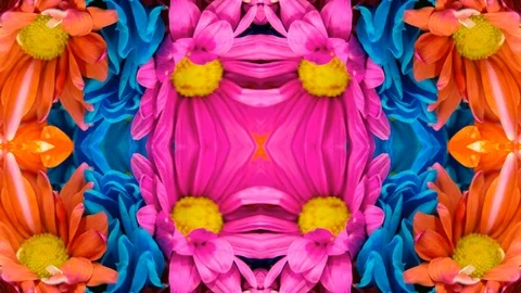 Poly Art Kaleidoscope Hypnotic Pattern Animation Footage Stock Footage 126691072