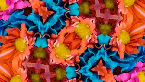 Poly Art Kaleidoscope Hypnotic Pattern Animation Footage Stock Footage 126691093