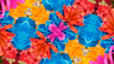 Poly Art Kaleidoscope Hypnotic Pattern Animation Footage Stock Footage 126691109