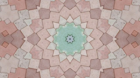 Poly Art Kaleidoscope Hypnotic Pattern Animation Footage Video stock 126691331