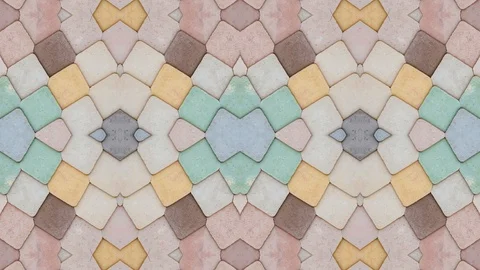 Poly Art Kaleidoscope Hypnotic Pattern Animation Footage Video stock 126691444