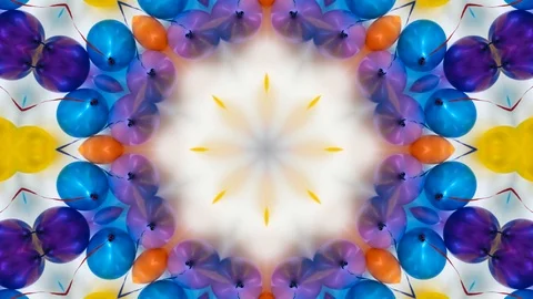 Poly Art Kaleidoscope Hypnotic Pattern Animation Footage Stock Footage 126691522