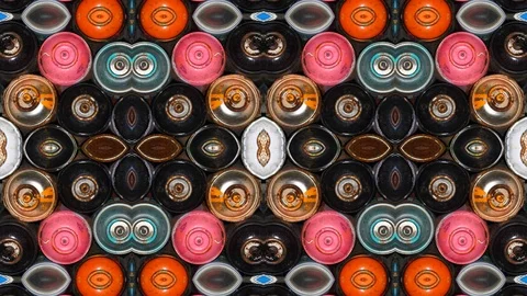 Poly Art Kaleidoscope Hypnotic Pattern Animation Footage Stock Footage 126692639