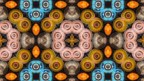 Poly Art Kaleidoscope Hypnotic Pattern Animation Footage Stock Footage 126692684