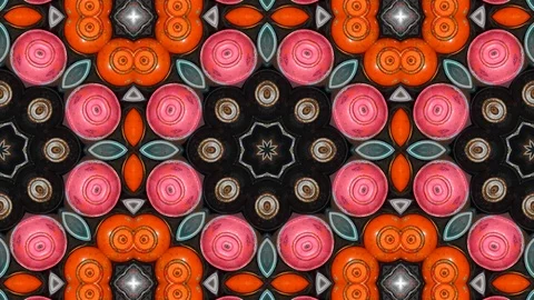 Poly Art Kaleidoscope Hypnotic Pattern Animation Footage Stock Footage 126692686