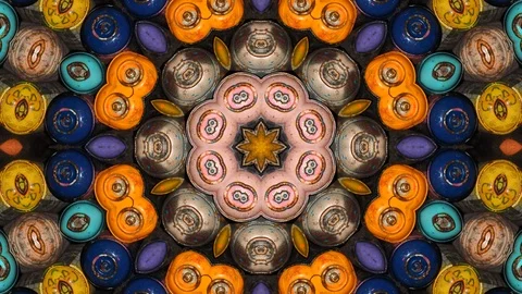 Poly Art Kaleidoscope Hypnotic Pattern Animation Footage Stock Footage 126692708
