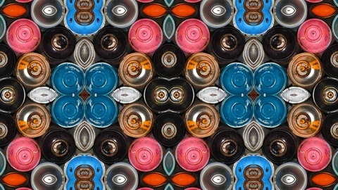 Poly Art Kaleidoscope Hypnotic Pattern Animation Footage Stock Footage 126692743