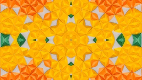 Poly Art Kaleidoscope Hypnotic Pattern Animation Footage Stock Footage 126693299