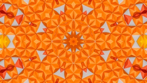 Poly Art Kaleidoscope Hypnotic Pattern Animation Footage Stock Footage 126693363