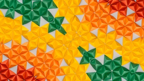 Poly Art Kaleidoscope Hypnotic Pattern Animation Footage Video stock 126693425