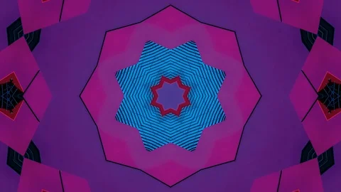Poly Art Kaleidoscope Hypnotic Pattern Animation Footage Stock Footage 126693793