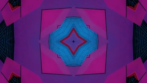 Poly Art Kaleidoscope Hypnotic Pattern Animation Footage Stock Footage 126693804