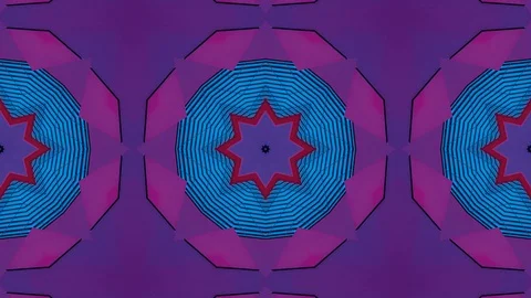 Poly Art Kaleidoscope Hypnotic Pattern Animation Footage Video stock 126693874