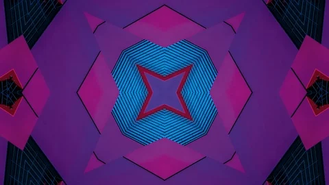 Poly Art Kaleidoscope Hypnotic Pattern Animation Footage Stock Footage 126693908