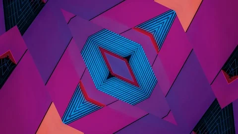 Poly Art Kaleidoscope Hypnotic Pattern Animation Footage Stock Footage 126693968