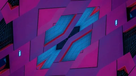 Poly Art Kaleidoscope Hypnotic Pattern Animation Footage Stock Footage 126694002