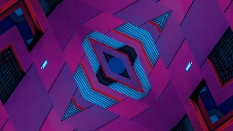 Poly Art Kaleidoscope Hypnotic Pattern Animation Footage Stock Footage 126694010