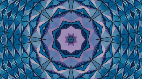 Poly Art Kaleidoscope Hypnotic Pattern Animation Footage Stock Footage 126694039
