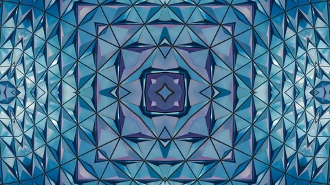 Poly Art Kaleidoscope Hypnotic Pattern Animation Footage Stock Footage 126694049