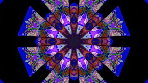 Poly Art Kaleidoscope Hypnotic Pattern Animation Footage Stock Footage 126694501