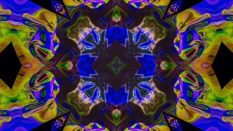Poly Art Kaleidoscope Hypnotic Pattern Animation Footage Stock Footage 126694520