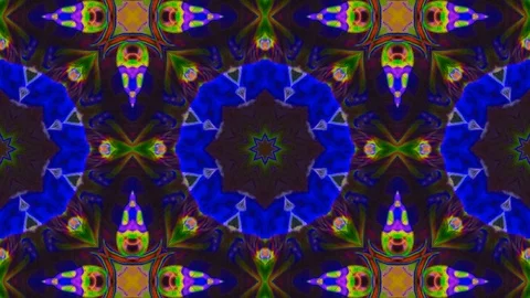 Poly Art Kaleidoscope Hypnotic Pattern Animation Footage Stock Footage 126694573