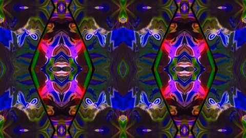 Poly Art Kaleidoscope Hypnotic Pattern Animation Footage Stock Footage 126694636