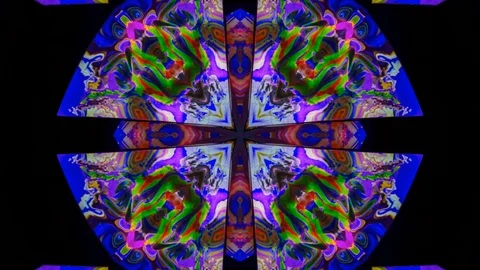 Poly Art Kaleidoscope Hypnotic Pattern Animation Footage Stock Footage 126694652