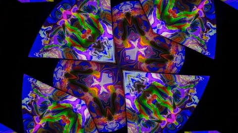 Poly Art Kaleidoscope Hypnotic Pattern Animation Footage Stock Footage 126694677
