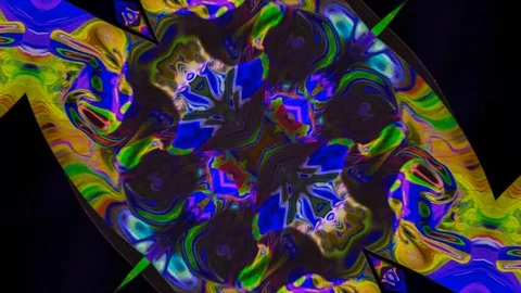 Poly Art Kaleidoscope Hypnotic Pattern Animation Footage Stock Footage 126694692