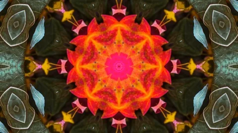Poly Art Kaleidoscope Hypnotic Pattern Animation Footage Stock Footage 126694938