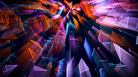 Poly Soup Looping Animation Stock Footage 73645378