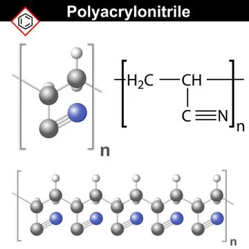 Polyacrylonitrile polymer Stock-Illustration
