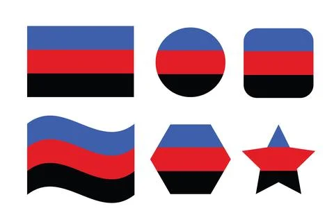 Polyamorous pride flag Sexual identity pride flag Illustrazione stock