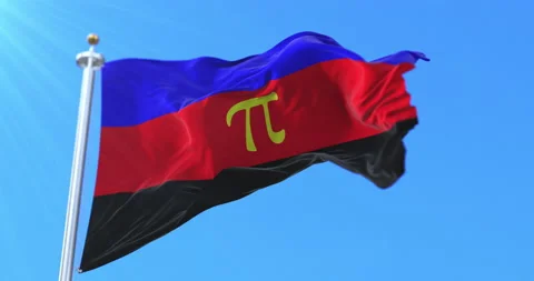 Polyamory pride flag waving at wind. Loop Stock Footage 219785439
