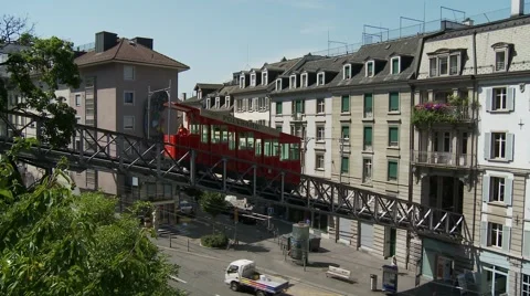 Polybahn funicular Stock Footage 45983656