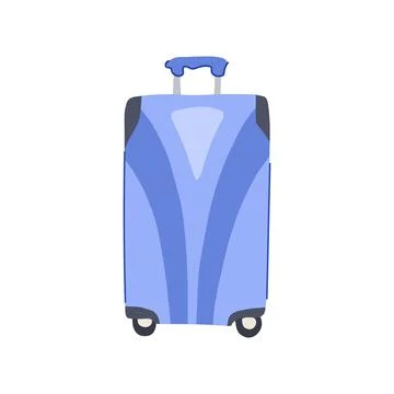 Polycarbonate hard shell suitcase cartoon vector illustration Stock Illustration