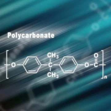Polycarbonate PC Lexan, Structural chemical formula Stock Illustration