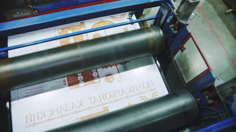 Polycarbonate sheets produced at modern polymer factory Stock Footage 228781233