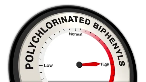 Polychlorinated Biphenyls Text or Word Level Low Normal High - Barometer Stock Footage 307422200