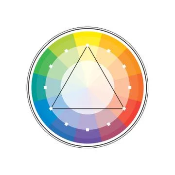 Polychrome Multicolor Spectral Versicolor Rainbow Circle of 12 segments. Stock Illustration