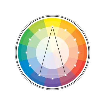 Polychrome Multicolor Spectral Versicolor Rainbow Circle of 12 segments. Stock Illustration