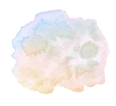 Polychrome watercolor background with sharp edges and borders. Isolated color Stock Illustration