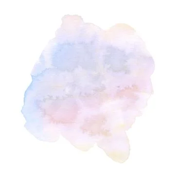 Polychrome watercolor background with sharp edges and borders. Isolated color Stock Illustration