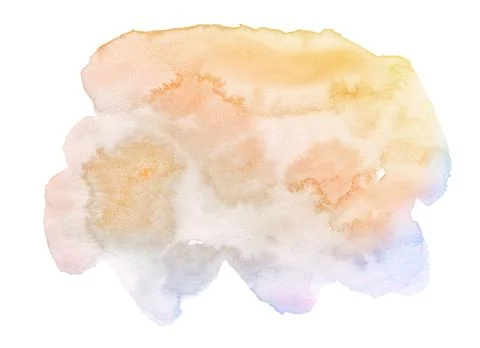 Polychrome watercolor background with sharp edges and borders. Isolated color Illustrazione stock